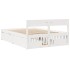 Estructura de cama sin colchón madera de pino blanca 120x200