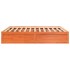 Cama sin colchón madera maciza de pino marrón cera 200x200