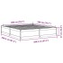 Cama sin colchón madera maciza de pino marrón cera 200x200