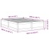 Cama sin colchón madera maciza de pino marrón cera 160x200
