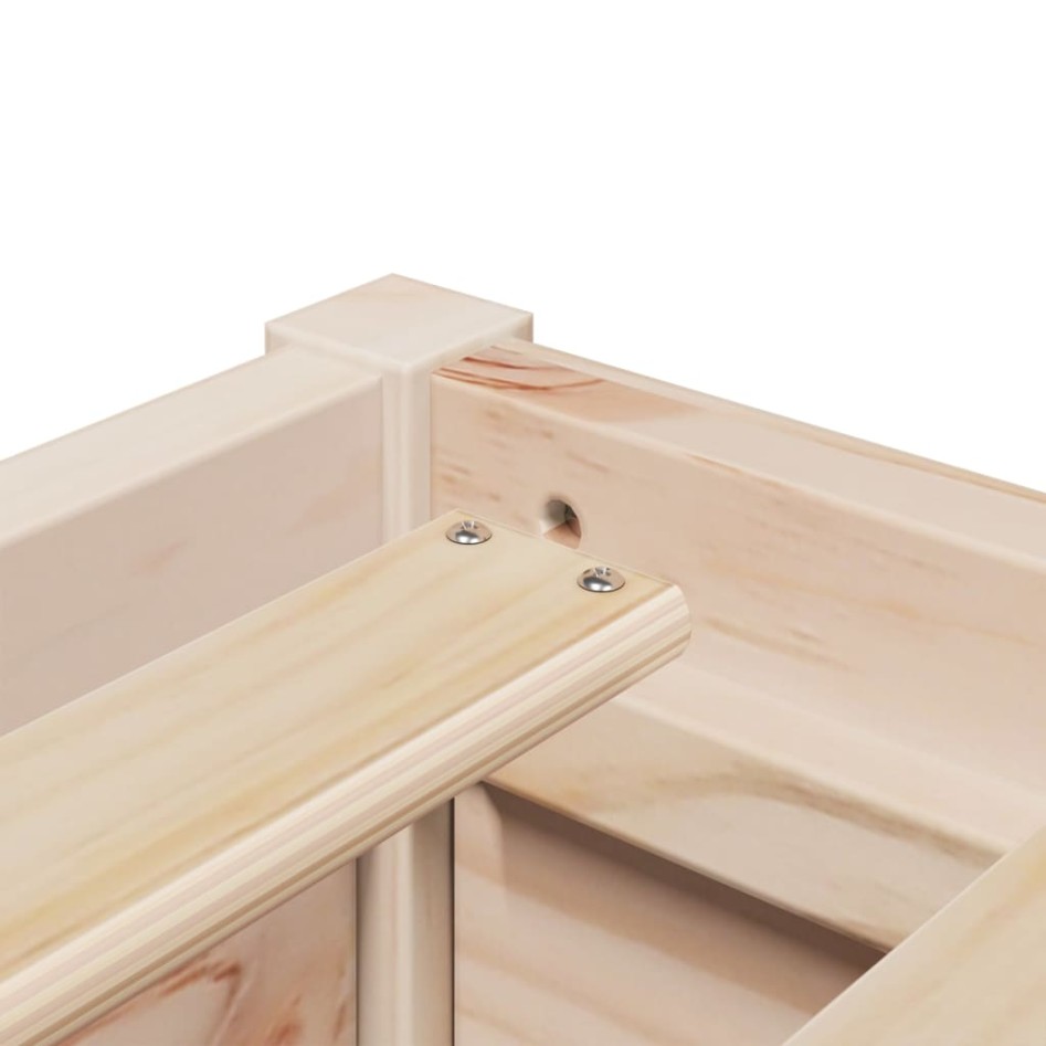 Estructura de cama sin colchón madera de pino maciza 120x200