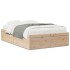 Estructura de cama sin colchón madera maciza de pino 135x190