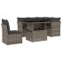 Set de muebles de jardín 6 pzas y cojines ratán sintético