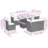 Set de muebles de jardín 9 pzas y cojines ratán sintético