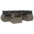Set de muebles de jardín 6 pzas y cojines ratán sintético