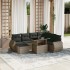 Set de sofás de jardín y cojines 8 piezas ratán sintético