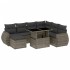 Set de sofás de jardín y cojines 8 piezas ratán sintético
