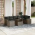 Set de sofás de jardín y cojines 8 piezas ratán sintético
