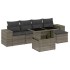 Set de muebles de jardín 6 pzas y cojines ratán sintético