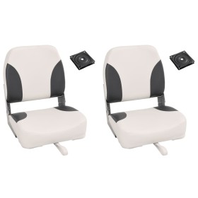 Set de asientos plegables para barco con respaldo bajo 4