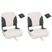 Set de asientos plegables para barco con respaldo bajo 4 uds
