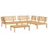 Set de sofás de palets de jardín 4 pzas madera maciza de