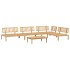 Set de sofás de palets de jardín 5 pzas madera maciza de