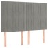Cama box spring con colchón terciopelo gris claro 140x190