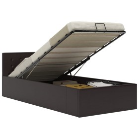 Cama canapé hidráulica de almacenaje sin colchón gris