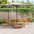 Set de sofás de palets de jardín 4 pzas madera maciza de