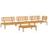 Set de sofás de palets de jardín 4 pzas madera maciza de