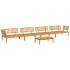 Set de sofás de palets de jardín 5 pzas madera maciza de