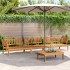 Set de sofás de palets de jardín 4 pzas madera maciza de