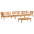 Set de sofás de palets de jardín 4 pzas madera maciza de