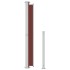 Toldo lateral retráctil para patio marrón 220x500