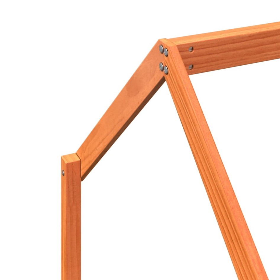 Estructura de cama infantil madera de pino marrón cera