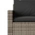 Set de muebles de jardín 6 pzas y cojines ratán sintético