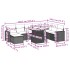 Set de muebles de jardín 9 pzas y cojines ratán sintético