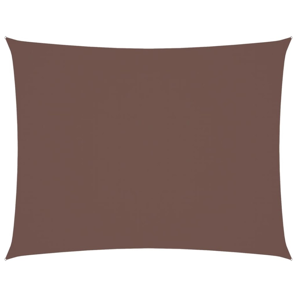 Toldo de vela rectangular de tela oxford marrón 6x8