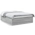 Estructura de cama madera de ingeniería gris Sonoma 160x200