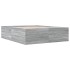 Estructura de cama madera de ingeniería gris Sonoma 160x200
