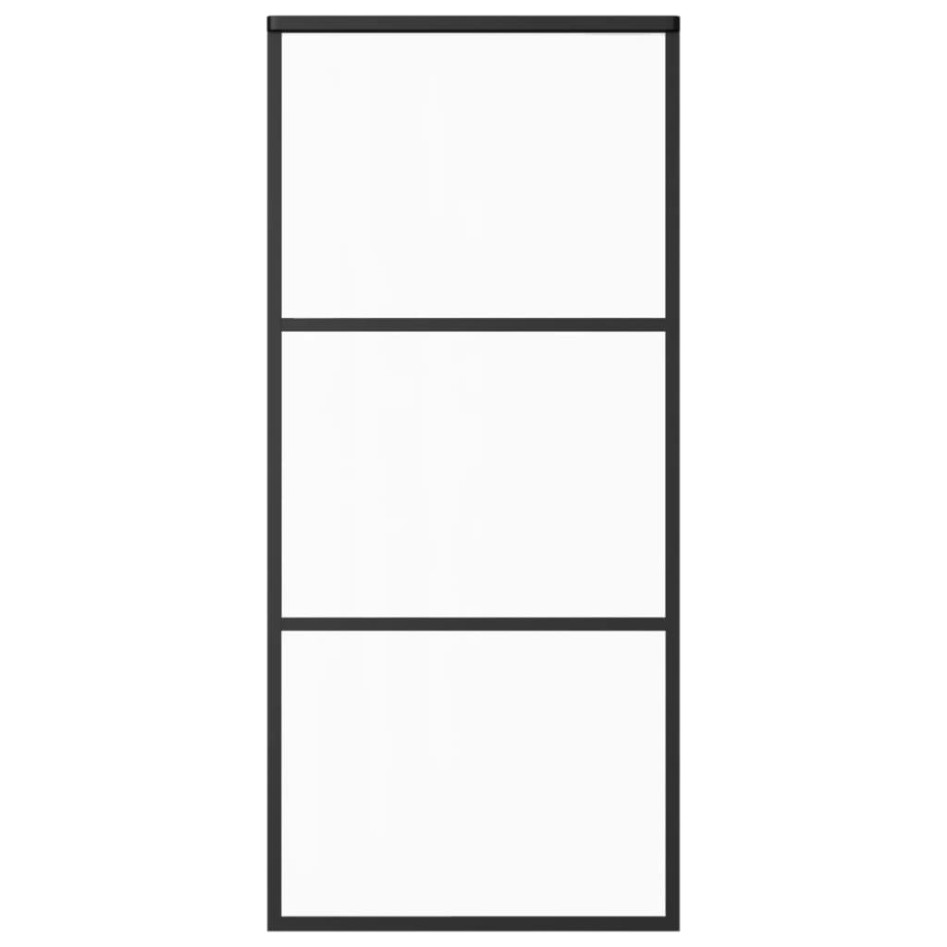 Puerta corredera con herrajes ESG vidrio y aluminio 90x205