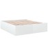 Estructura de cama madera de ingeniería blanca 180x200