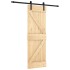 Puerta corredera con herrajes madera maciza de pino 70x210