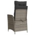 Sillones reclinable jardín y cojines 2 uds ratán sintético