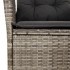 Sillones reclinable jardín y cojines 2 uds ratán sintético