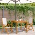 Sillas de jardín 2 uds madera maciza acacia y tela crema