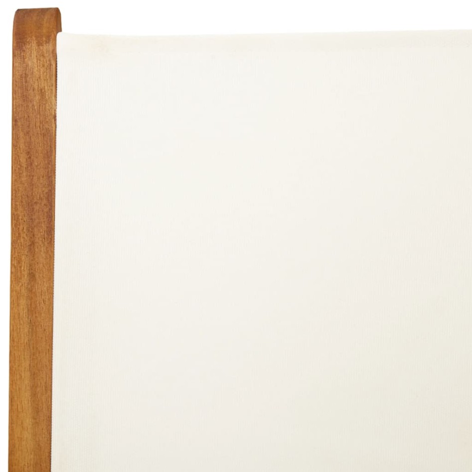 Sillas de jardín 2 uds madera maciza acacia y tela crema