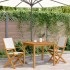 Sillas de jardín 2 uds madera maciza acacia y tela crema