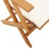 Sillas de jardín 2 uds madera maciza acacia y tela crema