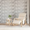 Paneles de pared 3D 14 unidades EPS gris claro 100x25 cm