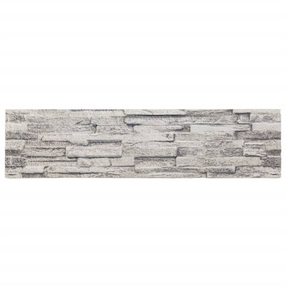 Paneles de pared 3D 14 unidades EPS gris claro 100x25