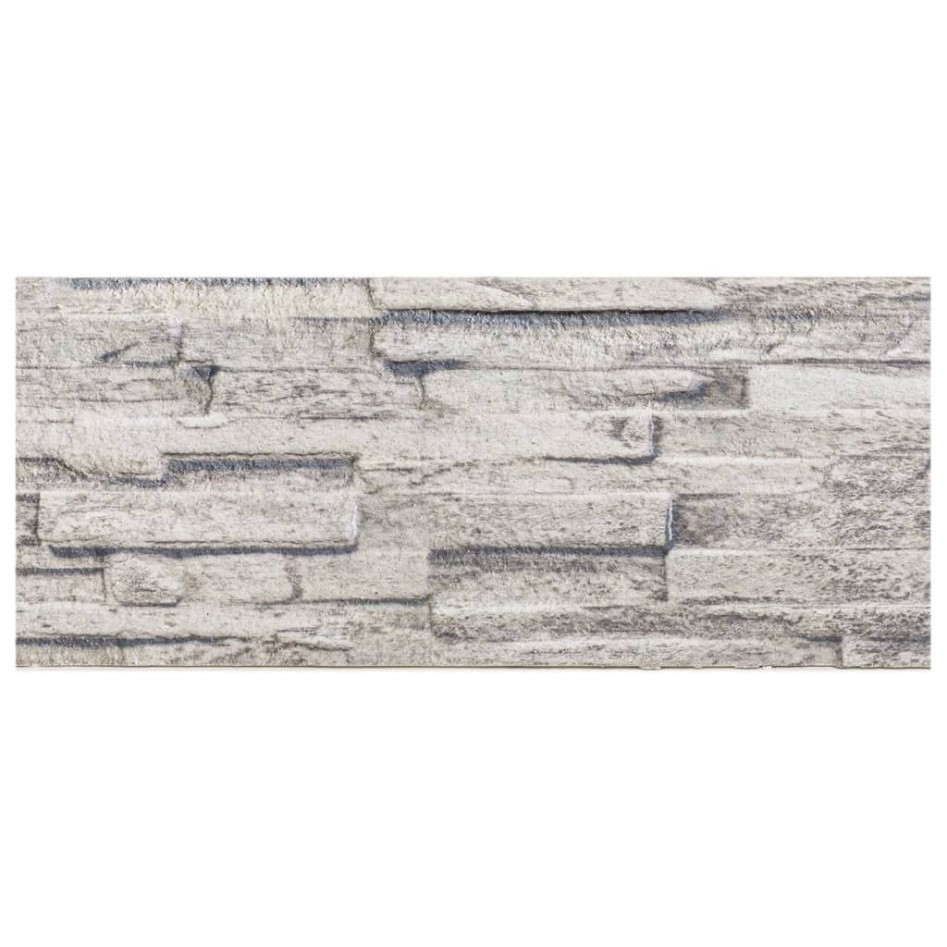 Paneles de pared 3D 14 unidades EPS gris claro 100x25