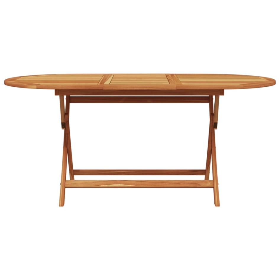 Set de comedor de jardín 7 pzas tela madera maciza