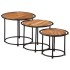 Mesas apilables 3 piezas madera maciza de