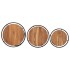 Mesas apilables 3 piezas madera maciza de
