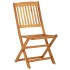 Set de comedor de jardín plegable 5 pzas madera maciza