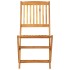 Set de comedor de jardín plegable 5 pzas madera maciza
