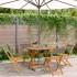 Set de comedor jardín 5 pzas polipropileno madera maciza