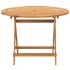 Set de comedor jardín 5 pzas polipropileno madera maciza